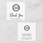 ロゴありがとうエレガントスクウェアモダン名刺 スクエア名刺 (正面/裏面)