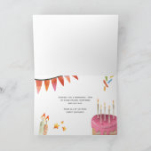 ロゴおもしろいパーティーフェイク金ゴールドビジネス誕生日の追加 カード (内部)