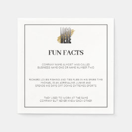 ロゴおもしろいファクトの追加ビジネス企業のイベント スタンダードカクテルナプキン