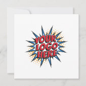 ロゴおよびカスタム文字のアップロードモダンシンプル サンキューカード (正面)