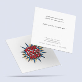 ロゴおよびカスタム文字のアップロードモダンシンプル サンキューカード