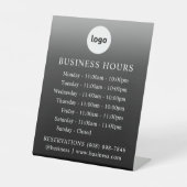 ロゴおよび営業時間 | グラデーション | 立看板 台座サイン (正面)