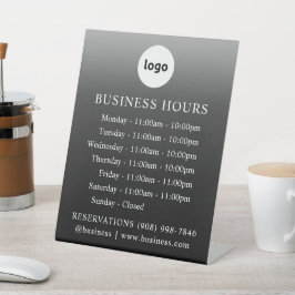 ロゴおよび営業時間 | グラデーション | 立看板 台座サイン