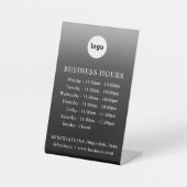 ロゴおよび営業時間 | グラデーション | 立看板 台座サイン (正面)