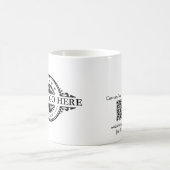 ロゴおよびQRコードのビジネスマーケティング コーヒーマグカップ (中央)