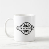 ロゴおよびQRコードのビジネスマーケティング コーヒーマグカップ (左)