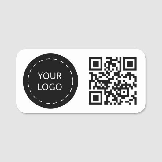ロゴおよびQRコード 名札 (正面)