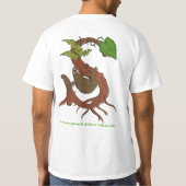 ロゴおよびSは怠惰のTシャツのためです Tシャツ (裏面)