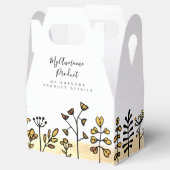 ロゴかわいい金ゴールド&ブラックフローラブランド製品 フェイバーボックス (オープン)