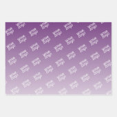 ロゴが自動的に並べて表示される | 色の編集可能 ラッピングペーパーシート (正面)