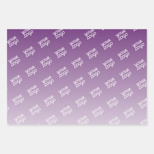 ロゴが自動的に並べて表示される | 色の編集可能 ラッピングペーパーシート (正面)