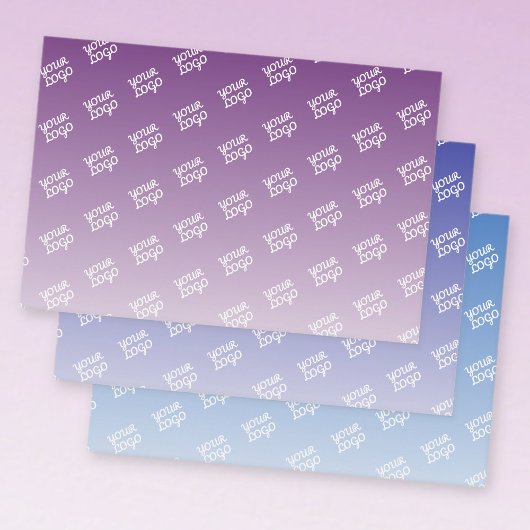 ロゴが自動的に並べて表示される | 色の編集可能 ラッピングペーパーシート