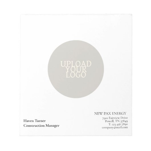 ロゴが透かしに変わる ノートパッド (正面)