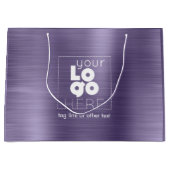 ロゴつや消しパープルメタルXL紙 ラージペーパーバッグ (正面)