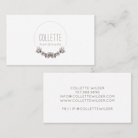 ロゴで手作り 名刺 (正面/裏面)