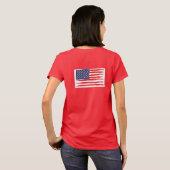 ロゴとアメリカ国旗Tシャツ Tシャツ (裏面フル)