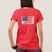 ロゴとアメリカ国旗Tシャツ Tシャツ (裏面)