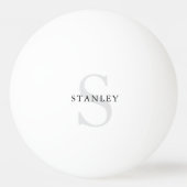 ロゴとイニシャルをカスタマイズ お名前のモノグラム 卓球ボール (裏面)