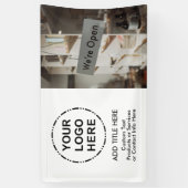 ロゴとイメージのミニマリストモダン事業 横断幕 (縦)