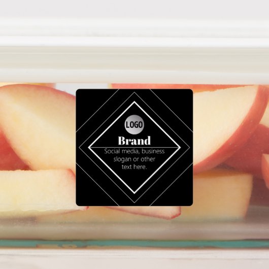 ロゴとカスタマイズ可能なテキストデザインをアップロード ラベル (貼付)