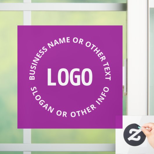 ロゴとカスタマイズ可能なテキスト | 紫色のバイオレット ウィンドウサイン (ホーム)