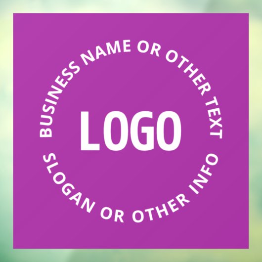 ロゴとカスタマイズ可能なテキスト | 紫色のバイオレット ウィンドウサイン (シート3)