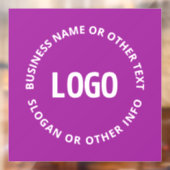 ロゴとカスタマイズ可能なテキスト | 紫色のバイオレット ウィンドウサイン (シート2)