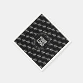 ロゴとカスタマイズ可能な文字（ロゴパターン） スタンダードカクテルナプキン (角)