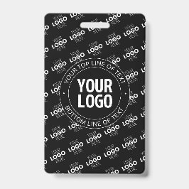 ロゴとカスタマイズ可能な文字(ロゴパターン) バッジ