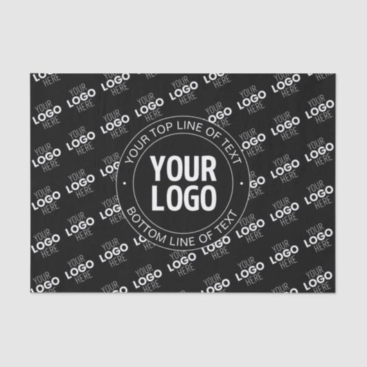 ロゴとカスタマイズ可能な文字（ロゴパターン） 薄葉紙 (正面)