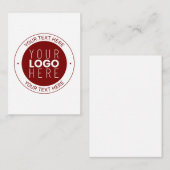 ロゴとカスタマイズ可能な文字 | 深い赤/DIY色 エンクロージャーカード (正面/裏面)