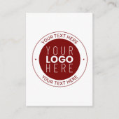 ロゴとカスタマイズ可能な文字 | 深い赤/DIY色 エンクロージャーカード (正面)