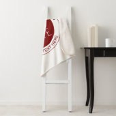 ロゴとカスタマイズ可能な文字 | 深い赤/DIY色 シェルパブランケット (インサイチュ)