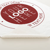 ロゴとカスタマイズ可能な文字 | 深い赤/DIY色 シェルパブランケット (3/4)