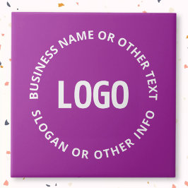 ロゴとカスタマイズ可能な文字 | 紫バイオレット タイル