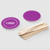 ロゴとカスタマイズ可能な文字 | 紫バイオレット ハンドファン (組立なし)