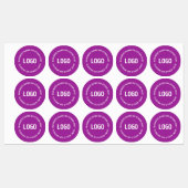 ロゴとカスタマイズ可能な文字 | 紫バイオレット ラベル (シート)