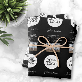 ロゴとカスタムテキストの写真プロモーションを追加 ラッピングペーパーシート