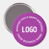 ロゴとカスタム文字 | ハッピーバースデー元… マグネット (正面/裏面)