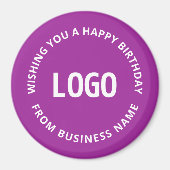 ロゴとカスタム文字 | ハッピーバースデー元… マグネット (正面)