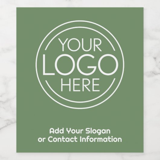 ロゴとキャッチフレーズを追加 現代的でミニマルなグリーン ワインラベル (シングルラベル)