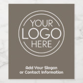 ロゴとキャッチフレーズを追加 現代的でミニマルなタウペ ワインラベル (シングルラベル)