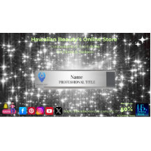 ロゴとスローガン付きデスクトップシルバーネームプレート