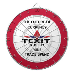 ロゴとスローガン付きTexit Coinメタルケージ ダーツボード