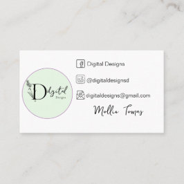 ロゴとソーシャルパーソナライズされたMを使用してカスタマイズ可能 名刺