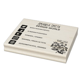 ロゴとソーシャルメディアのアイコンのラバースタンプ ラバースタンプ