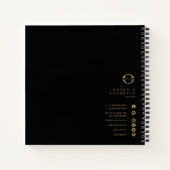 ロゴとソーシャルメディアのアイコン金箔/Bk Sq ID810 ノートブック (裏面)