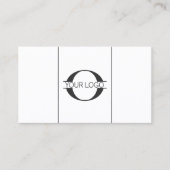 ロゴとソーシャルメディアのアイコンBlk/White Hor ID810 名刺 (正面)