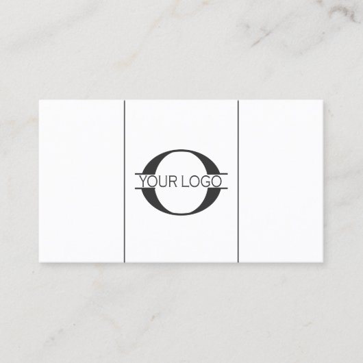 ロゴとソーシャルメディアのアイコンBlk/White Hor ID810 名刺 (正面)