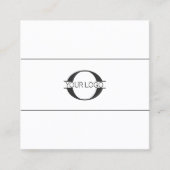 ロゴとソーシャルメディアのアイコンBlk/White Sq ID810 スクエア名刺 (正面)